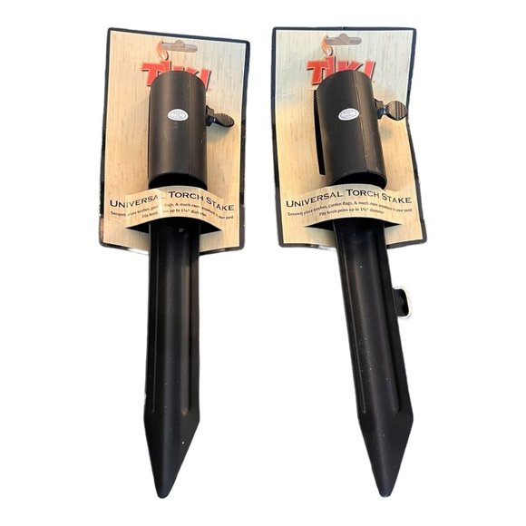 Tiki Other - 2 Tiki Single Torch Stake Garden Flag Holder Accessory 1-1/2" Diameter